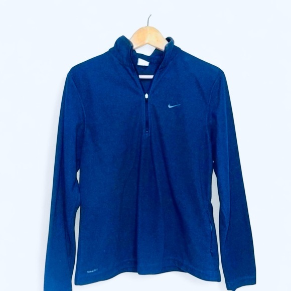 NIKE Lightweight Fleece Blue 3/4 Pullover Jacket - SMALL - Picture 1 of 1